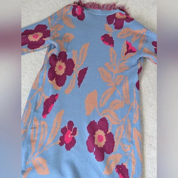 Long Fringe & Floral Cardigan - Picture 4 of 12